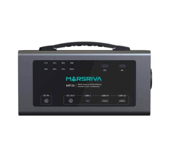 Marsriva Зарядна станція Marsriva MP3S 300W 313.6Wh LiFePO4 (MP3SV2_MARSRIVA)