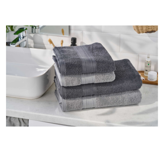 Ardesto Рушник Ardesto махровий SuperSoft 100% бавовна 50 х 90 см, сірий (ART2250SLP)