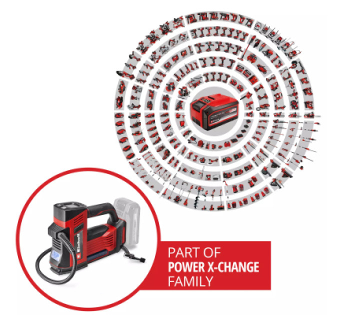 Einhell Компресор Einhell CE-CC 18/23 D Li - Solo, 18V, 12 l/min, 11 bar (без АКБ та ЗП) (2071025)