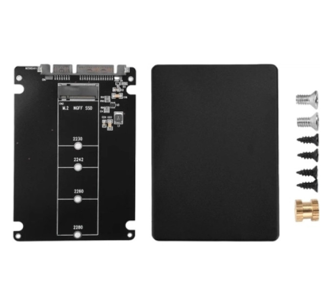 Dynamode Конвертор Dynamode 2.5'' SATA to M.2 (NGFF) SSD 22*30mm, 22*42mm, 22*60mm, 22*80mm (S103-1N-P)