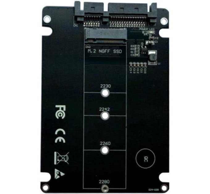 Dynamode Конвертор Dynamode 2.5'' SATA to M.2 (NGFF) SSD 22*30mm, 22*42mm, 22*60mm, 22*80mm (S103-1N-P)