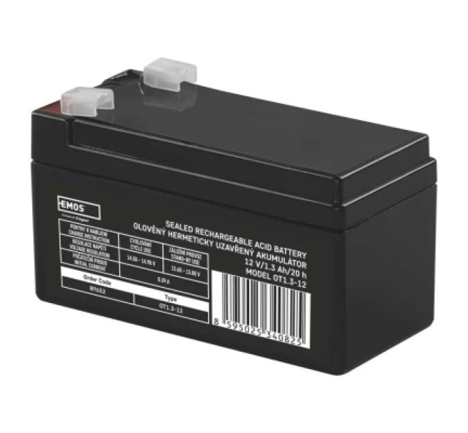 EMOS Батарея до ДБЖ EMOS B9652 AGM 12V 1.3Ah fast 4,7mm (B9652)