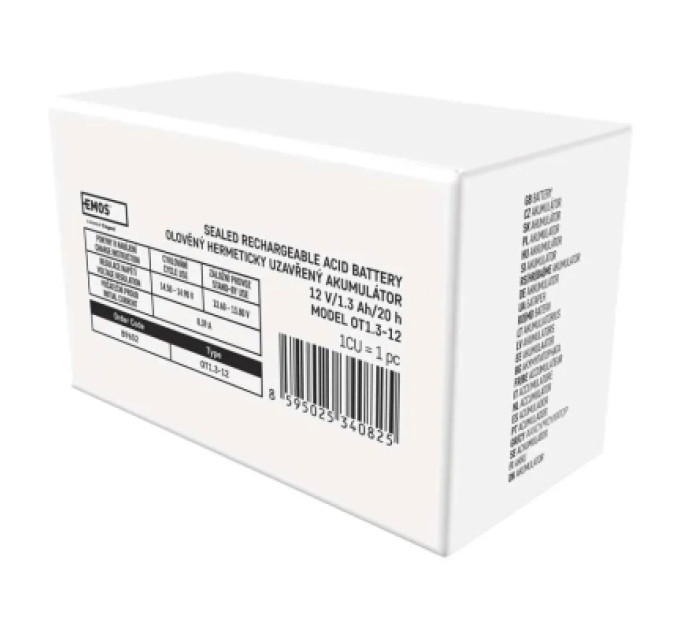 EMOS Батарея до ДБЖ EMOS B9652 AGM 12V 1.3Ah fast 4,7mm (B9652)