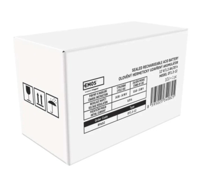 EMOS Батарея до ДБЖ EMOS B9652 AGM 12V 1.3Ah fast 4,7mm (B9652)