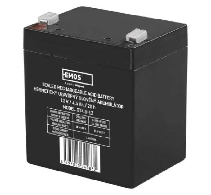 EMOS Батарея до ДБЖ EMOS B9653 AGM 12V 4.5Ah fast 4,7mm (B9653)
