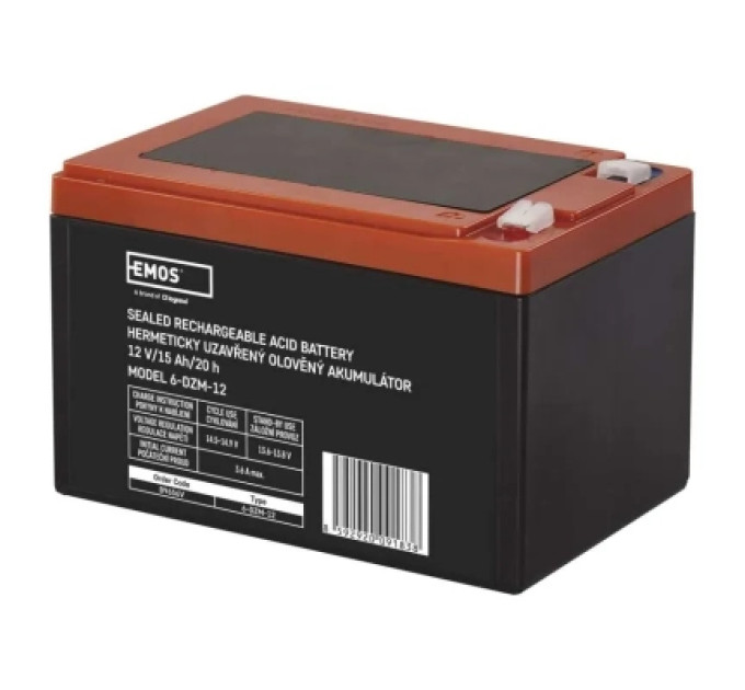 EMOS Батарея до ДБЖ EMOS B9656V AGM 12V 15Ah fast 6,3mm (B9656V)