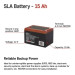 EMOS Батарея до ДБЖ EMOS B9656V AGM 12V 15Ah fast 6,3mm (B9656V)