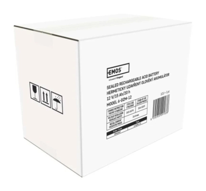 EMOS Батарея до ДБЖ EMOS B9656V AGM 12V 15Ah fast 6,3mm (B9656V)