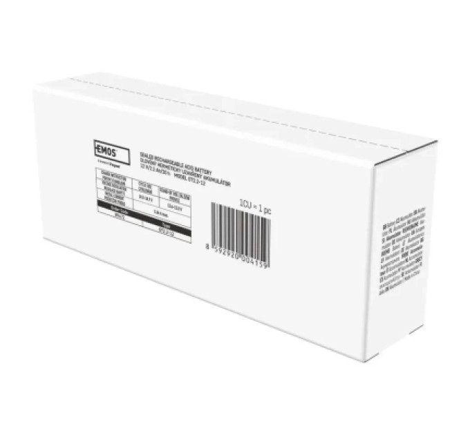 EMOS Батарея до ДБЖ EMOS B9672 AGM 12V 2,2Ah fast 4,7mm (B9672)