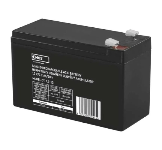 EMOS Батарея до ДБЖ EMOS B9674 AGM 12V 7,2Ah fast 6,3mm (B9674)