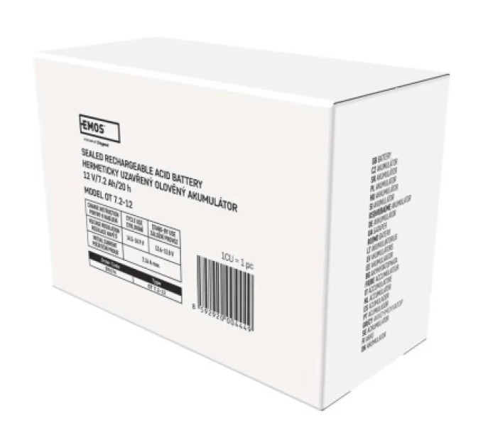 EMOS Батарея до ДБЖ EMOS B9674 AGM 12V 7,2Ah fast 6,3mm (B9674)
