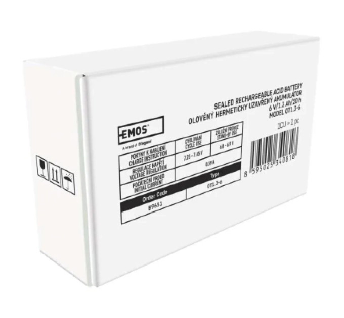 EMOS Батарея до ДБЖ EMOS B9675 AGM 12V 9Ah fast 6,3mm (B9675)