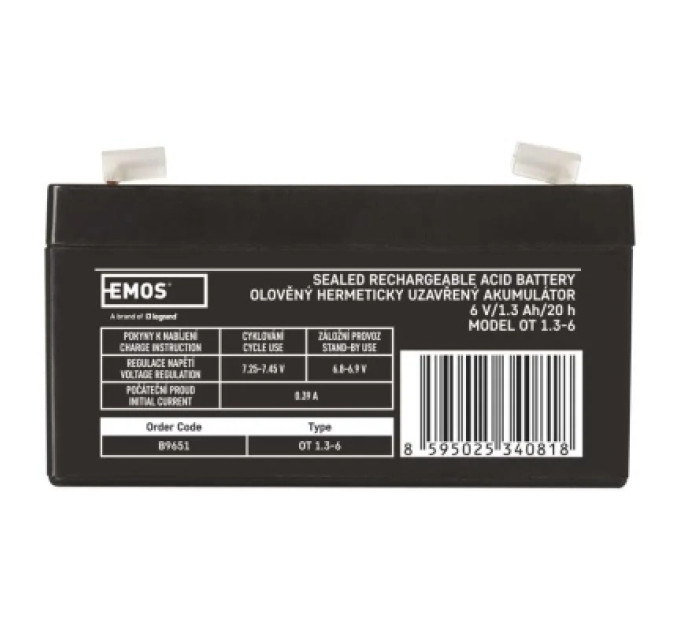 EMOS Батарея до ДБЖ EMOS B9675 AGM 12V 9Ah fast 6,3mm (B9675)