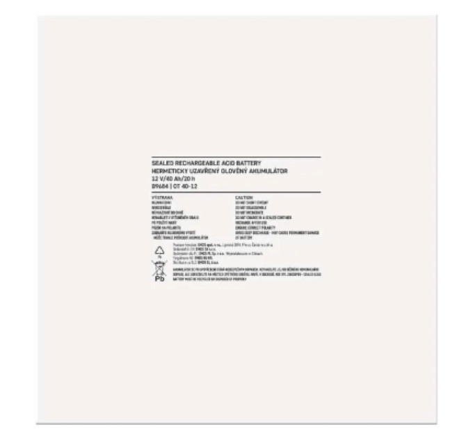 EMOS Батарея до ДБЖ EMOS B9684 12V 40Ah AGM M6 (B9684)