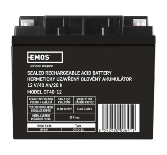 EMOS Батарея до ДБЖ EMOS B9684 12V 40Ah AGM M6 (B9684)
