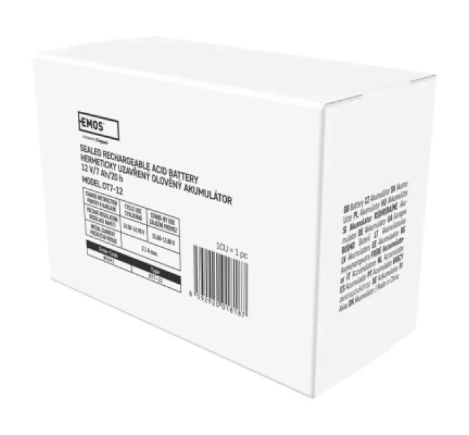 EMOS Батарея до ДБЖ EMOS B9691 AGM 12V 7Ah fast 4,7mm (B9691)
