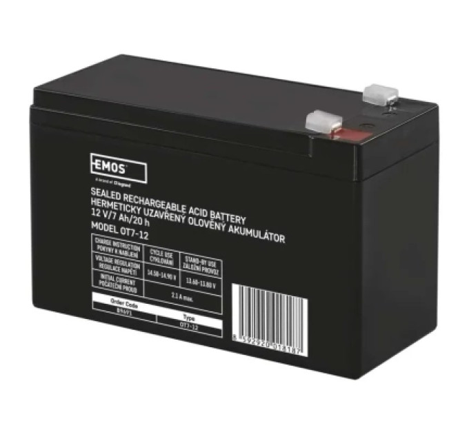 EMOS Батарея до ДБЖ EMOS B9691 AGM 12V 7Ah fast 4,7mm (B9691)