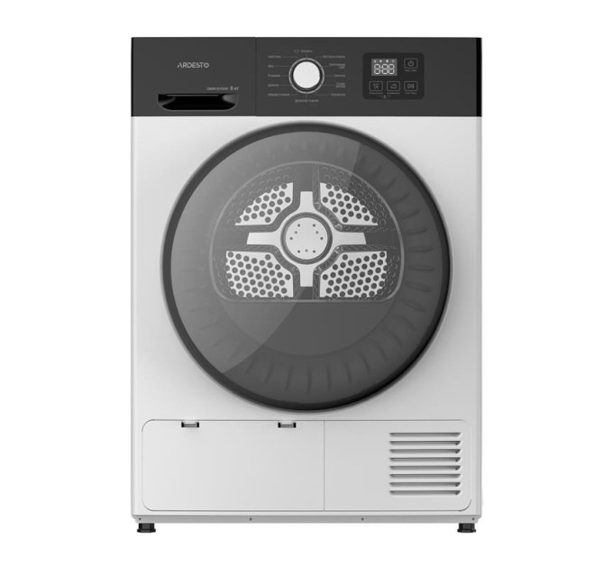 ARDESTO HA Сушильна машина ARDESTO тепловий насос Black Mars, 8кг, A++, 65см, дисплей, підсвіч.барабана, білий