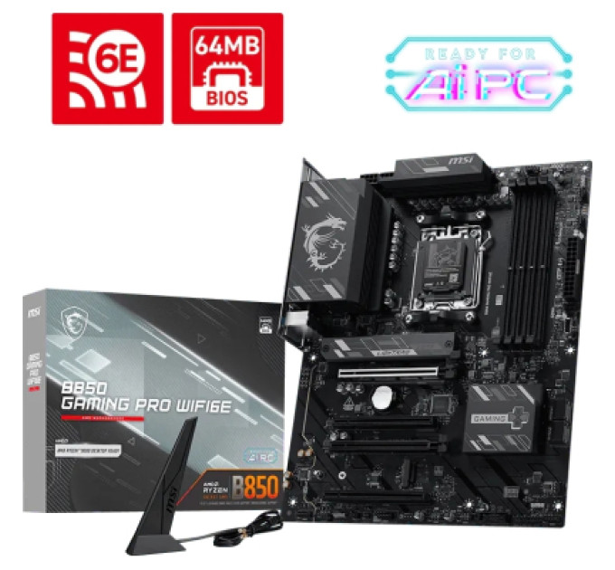 MSI Материнська плата MSI B850 GAMING PRO WIFI6E