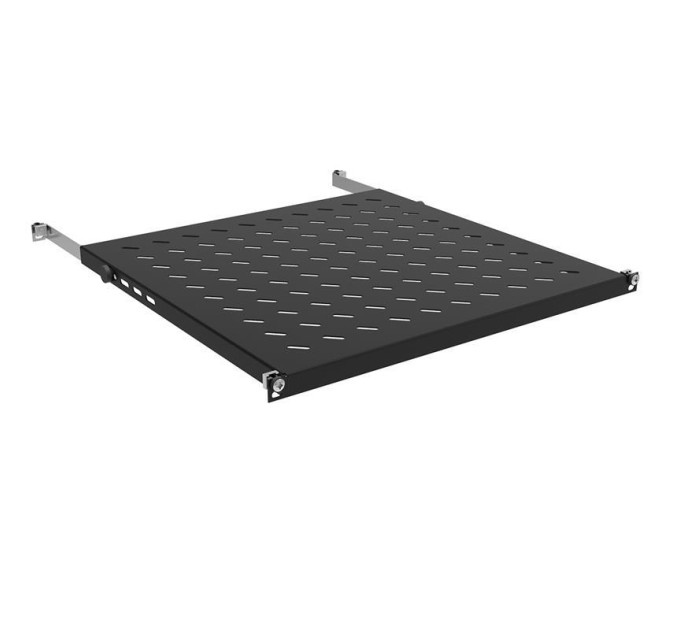 Zpas Полиця ZPAS 19", 0.5U, глибина 650 мм, кріплення 650-750 мм, 70кг максимально, чорна