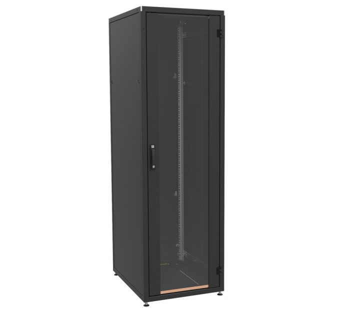 Zpas Шафа ZPAS 19", 42U, SZB IT, передні скляні двері, 600x800 мм, максимально 1000кг, чорна