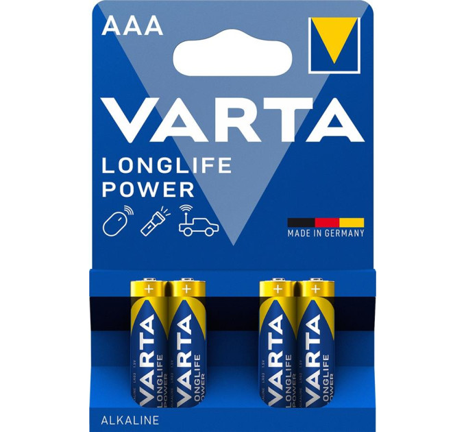 Varta Батарейка Varta AAA Longlife Power лужна * 4 (04903121414)