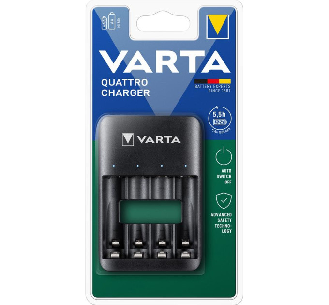 Varta Зарядний пристрій для акумуляторів Varta Value USB Quattro Charger pro 4x AA/AAA (57652101401)