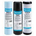 Ecosoft Набір картриджів для зворотного осмосу Ecosoft Комплект картриджів Ecosoft 1-2-3 покращений (2 вугільних ка (CHV3ECO)