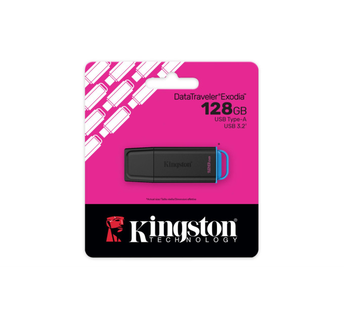 Kingston Флеш-накопичувач USB3.2 128GB Kingston DataTraveler Exodia Black (DTXG2/128GB)