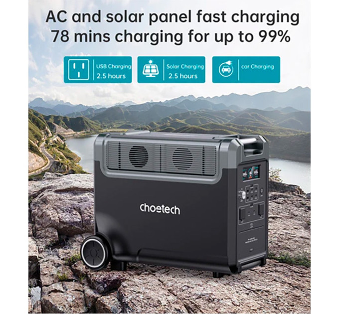 Choetech Зарядна станція Choetech BS009 3840Wh, 3600W (BS009-EU-BK)_OEM