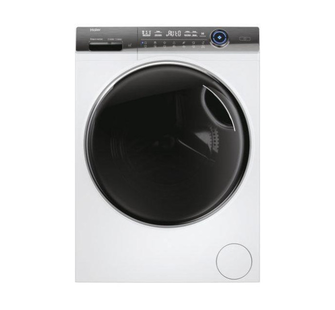 Haier HA Пральна машина Haier фронтальна, 12кг, 1400, A+++, 60см, дисплей, пара, інвертор, люк чорний, прямий привід, білий