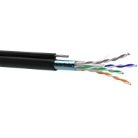 Кабель мережевий OK-Net FTP 305м cat.6 зовнішній, трос 7*0,5 (F/UTP-cat.6) (КППЭт-ВП (250) 4*2*0,54)