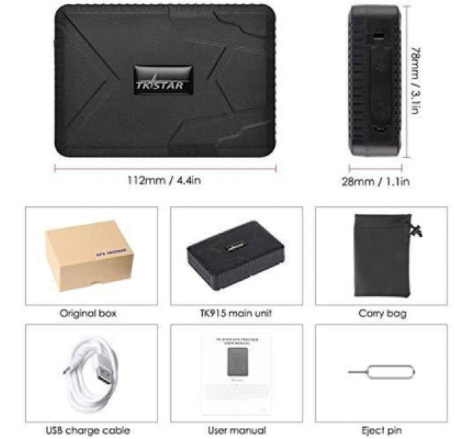 Voltronic GPS-трекер для авто Voltronic TK-STAR TK-915 з магнітом 5 кг і акб 10000Ah на 120 діб Q50 (TK-915)
