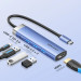 Vention Концентратор Vention USB 3.1 Type-C to HDMI/USB 3.0x3/PD 100W Blue Aluminum Alloy Hub 5-in-1 (TGESB)