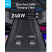 Anker Кабель Anker Upcycled-Braided USB-C - USB-C (M/M), 240W, 1.8 м, Black (A82E2H12)