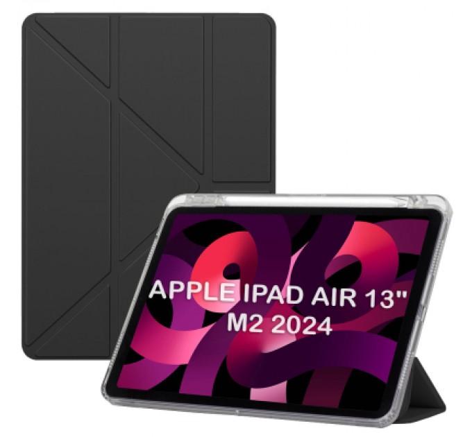 Чохол до планшета BeCover Ultra Slim Origami Transparent Apple iPad Air 13" M2 2024 Black (711695)
