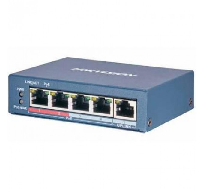 Комутатор мережевий Hikvision DS-3E0105P-E/M(B)