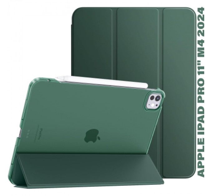 Чохол до планшета BeCover Tri Fold Hard Apple iPad Pro 11" M4 2024 Dark Green (711727)