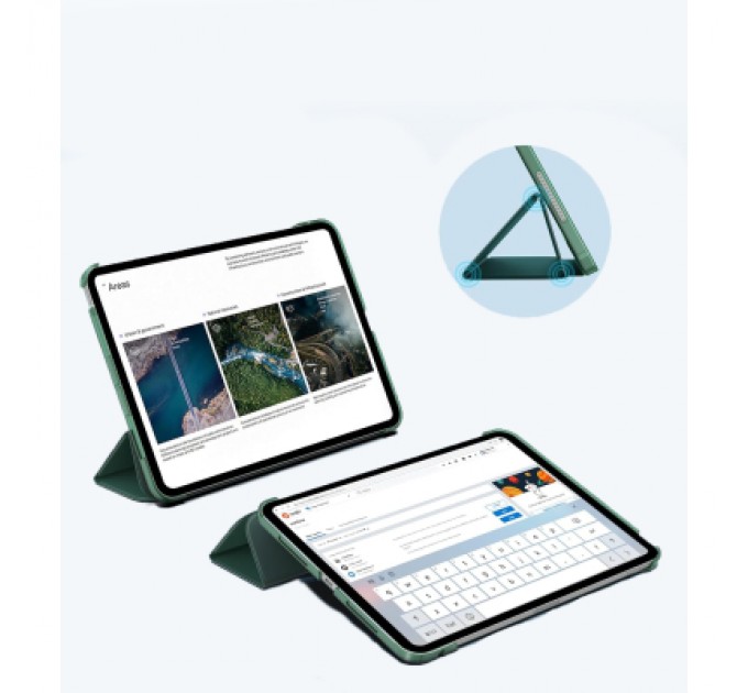 Чохол до планшета BeCover Tri Fold Hard Apple iPad Pro 11" M4 2024 Dark Green (711727)
