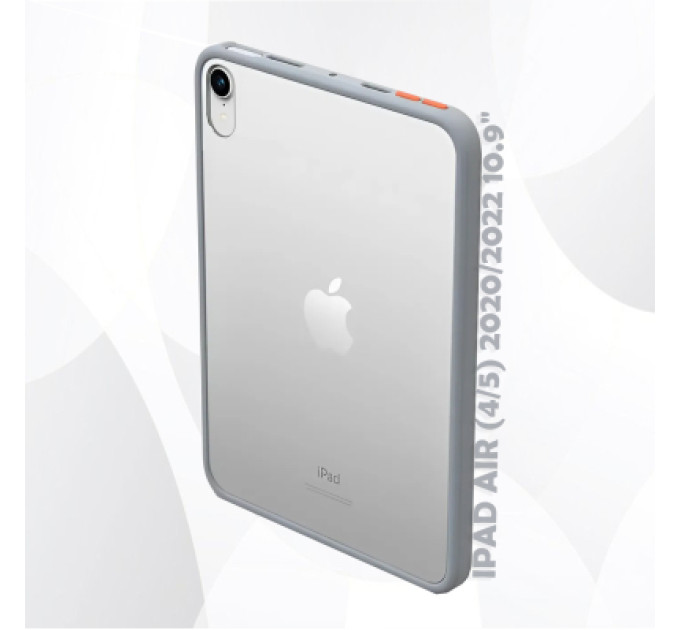 BeCover Чохол до планшета BeCover Transparancy Shell Edge Gray Apple iPad Air (4/5) 2020/2022 10.9" (711685)