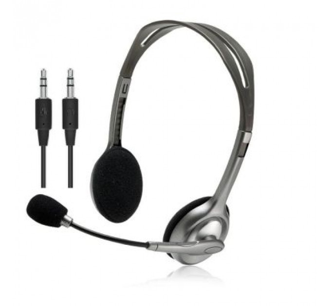Навушники Logitech H110 Stereo Headset with 2*3pin jacks (981-000271)