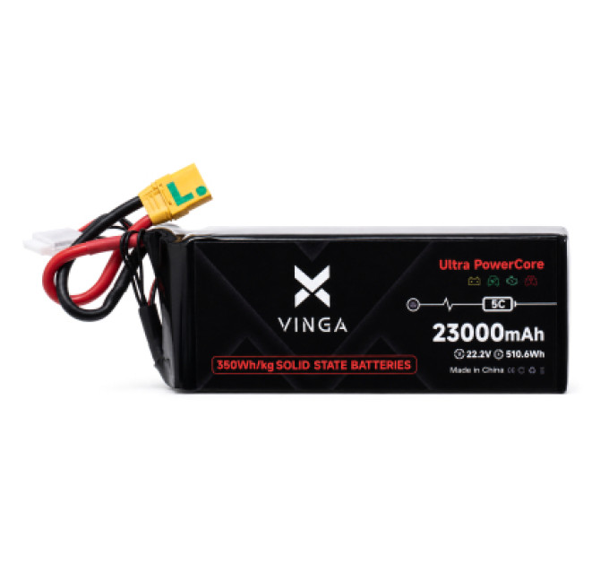 Vinga Акумуляторний блок Vinga 350Wh/kg 23Ah 6S 22.2V 5C XT90S (V-350-23Ah-6S-5C)