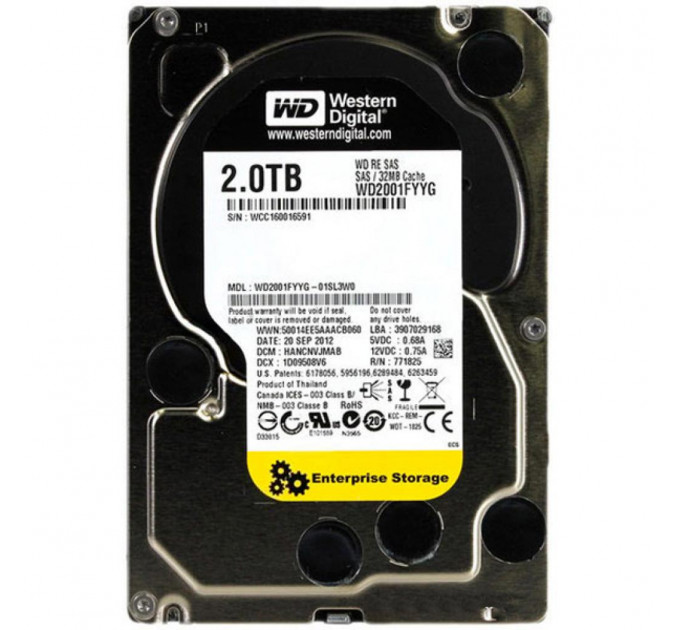 Жорсткий диск для сервера 3.5" 2TB WD (WD2001FYYG)