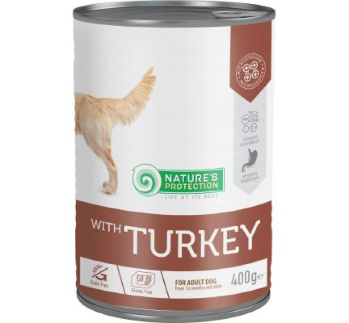 Консерви для собак Nature's Protection with Turkey 400 г (KIK45601)