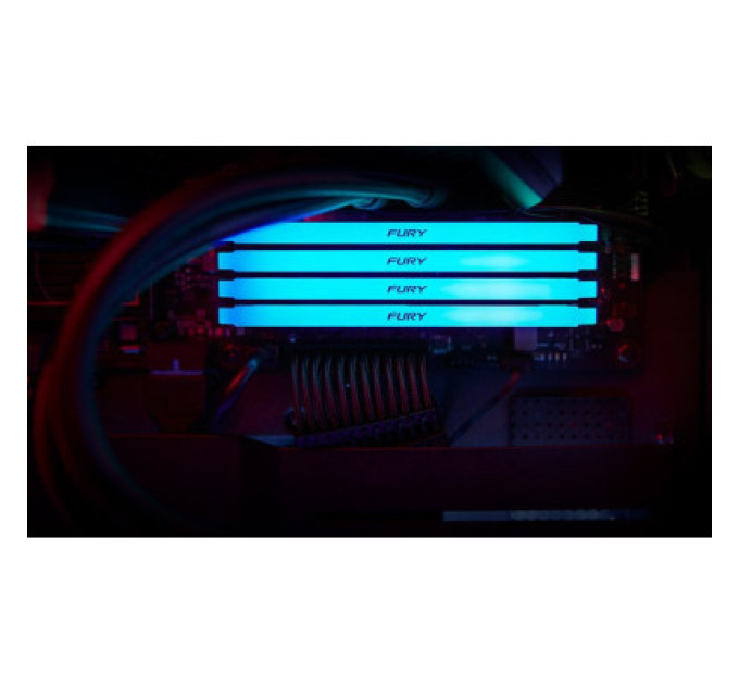 Kingston Fury (ex.HyperX) Модуль пам'яті для комп'ютера DDR4 64GB (2x32GB) 3200 MHz Beast RGB Black Kingston Fury (ex.HyperX) (KF432C16BB2AK2/64)