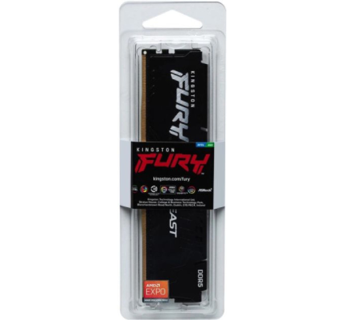 Kingston Fury (ex.HyperX) Модуль пам'яті для комп'ютера DDR5 32GB 6000 MHz Beast EXPO Kingston Fury (ex.HyperX) (KF560C30BBE-32)