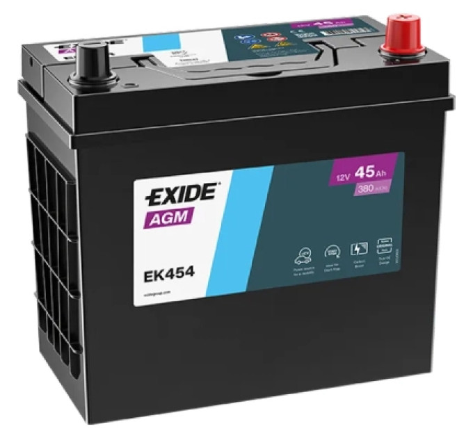 EXIDE Акумулятор автомобільний EXIDE START-STOP AGM 45Ah ASIA Ев (-/+) (380EN) (EK454)