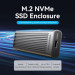 Vention Кишеня зовнішня VENTION M.2 NVMe SSD Enclosure (USB 3.1 Gen 2-C) with Heat Sink Gray Aluminum Alloy Type (KPKH0)