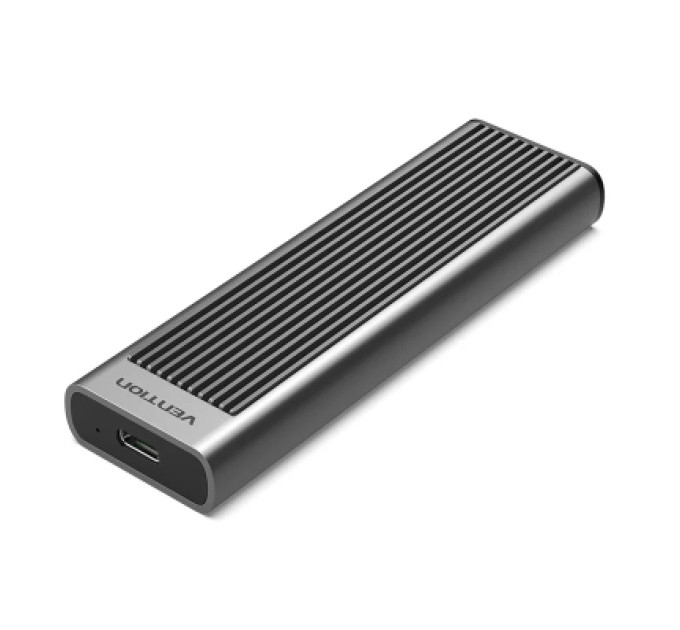 Vention Кишеня зовнішня VENTION M.2 NVMe SSD Enclosure (USB 3.1 Gen 2-C) with Heat Sink Gray Aluminum Alloy Type (KPKH0)