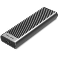 Кишеня зовнішня VENTION M.2 NVMe SSD Enclosure (USB 3.1 Gen 2-C) with Heat Sink Gray Aluminum Alloy Type (KPKH0)
